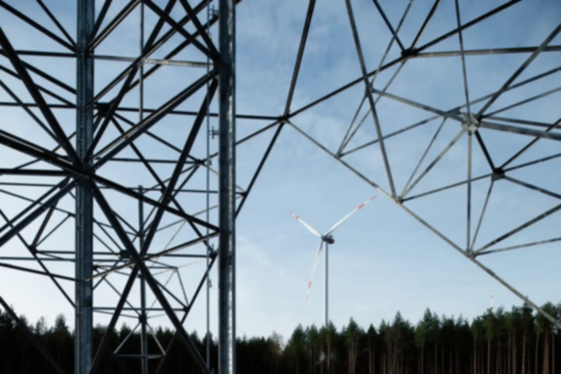 Close-up of the high-altitude wind turbine structure