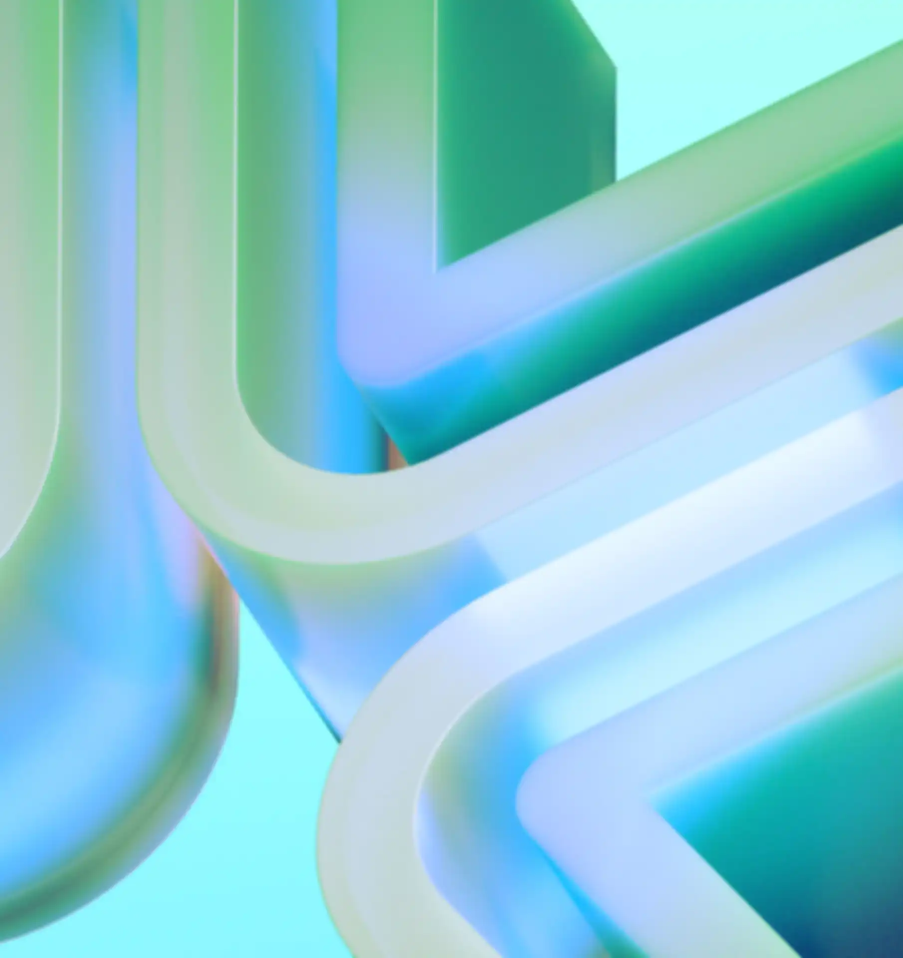 Nahaufnahme eines farbigen 3-D Animiertem Eudi Wallet Logos