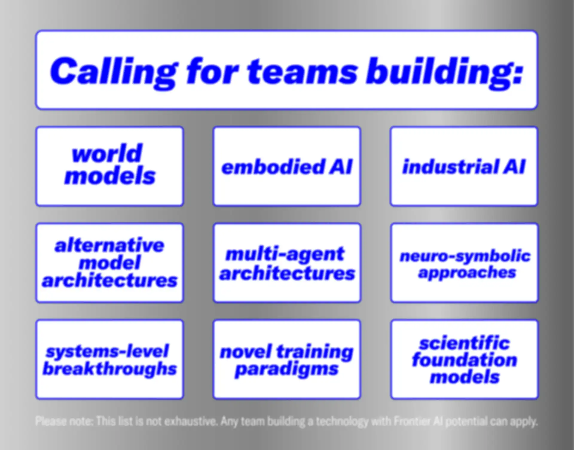 Grafik Text "Calling for teams building"