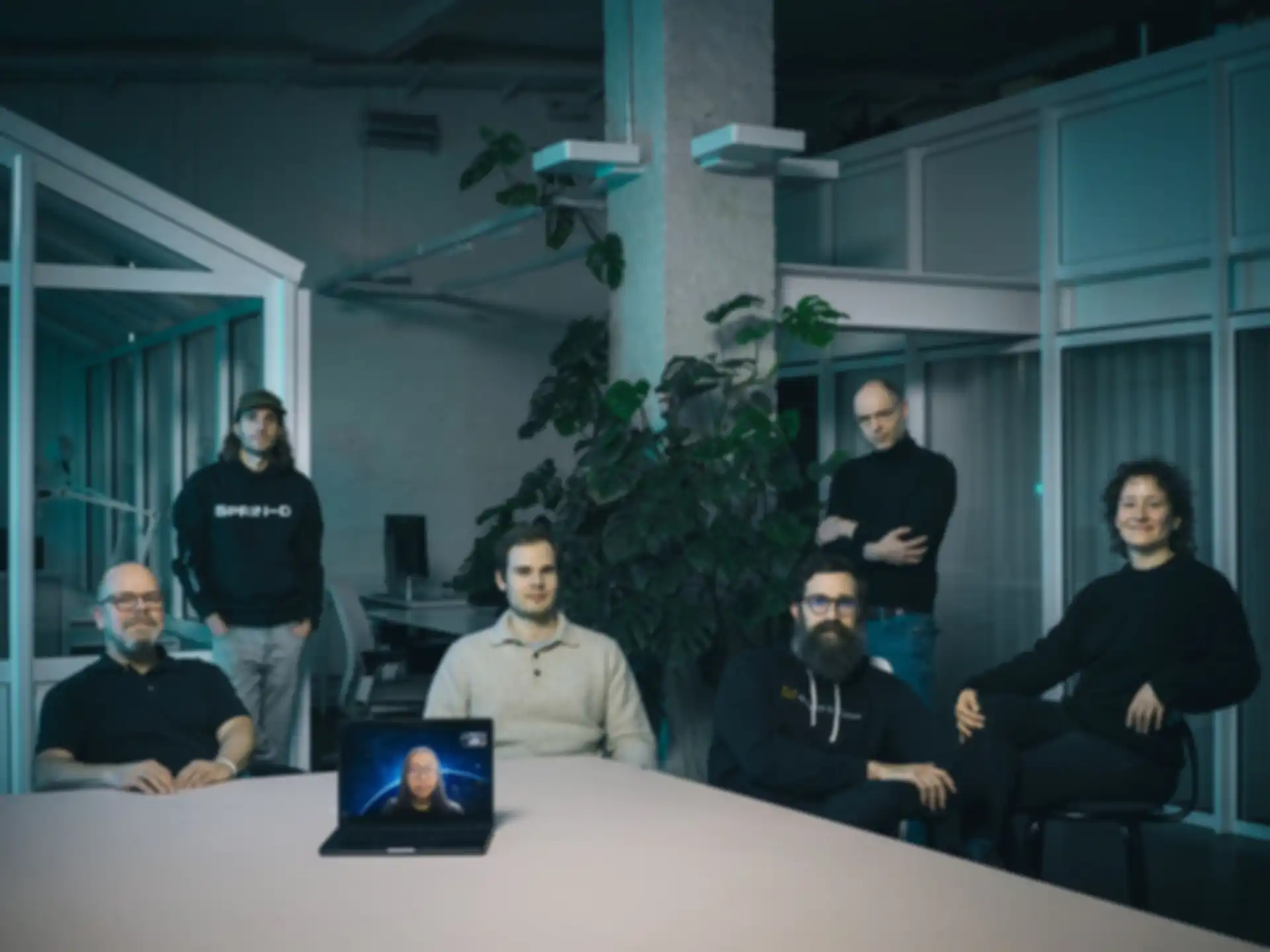 f. l. t. r.: Wolfgang Stille, Johannes Otterbach, Tian Li, Marc Alexander Kühn, Hans Ramsl, Gerhard Wunder, Katharine Jarmul