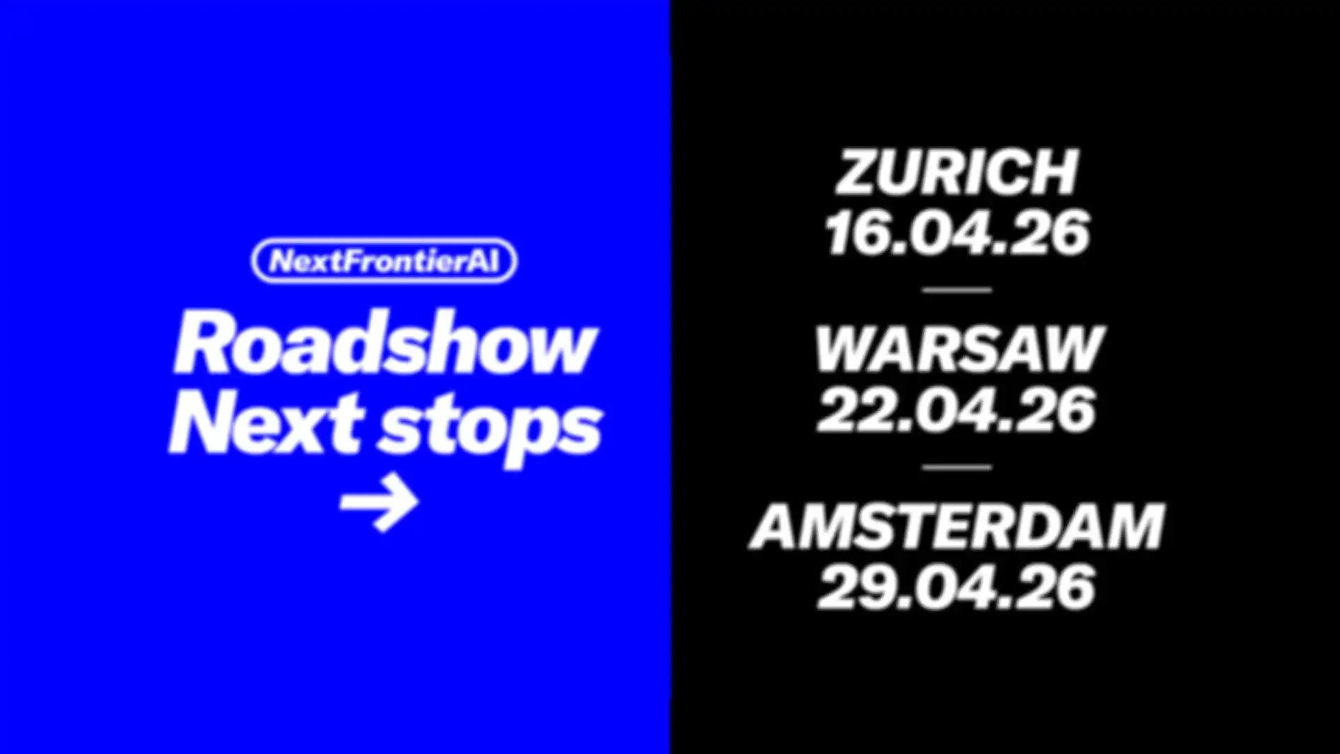 Next Frontier AI Roadshow
